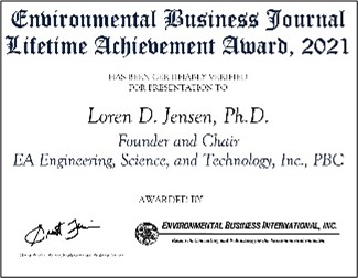 EBJ Lifetime Achievement Award for Dr. Loren Jensen
