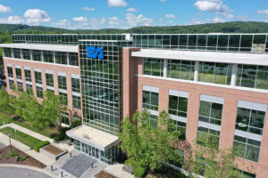 Aerial photograph of EA's Hunt Valley headquarters building