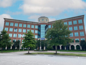 Exterior of multi-story building housing EA's Virginia Beach office