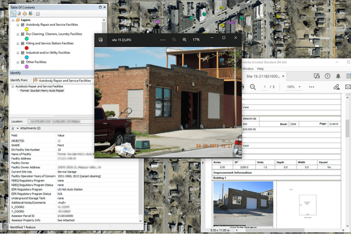 Example GIS geodatabase entry from similar statewide PFAS inventory