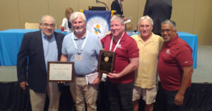 Price’s Pit Team Accepting the Awards including (from left to right) Perry Katz of EPA, William McIlvaine of MWH Constructors, Michael Owen of EA, Mark Chamberlain of USACE, and Jose Nieves of EA. Kevin Pope is not shown.