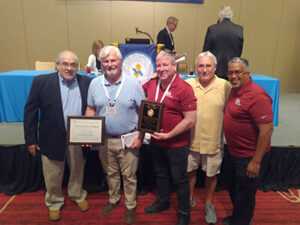 Price’s Pit Team Accepting the Awards including (from left to right) Perry Katz of EPA, William McIlvaine of MWH Constructors, Michael Owen of EA, Mark Chamberlain of USACE, and Jose Nieves of EA. Kevin Pope is not shown.