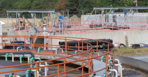 Clarifier at wastewater treatment plant