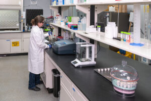 Laboratory manager working in EnviTreat’s new analytical space