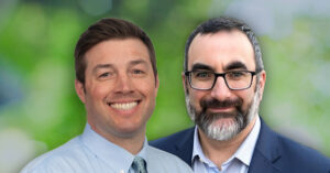 Combined headshot of Nate Jones and Frank DeSantis